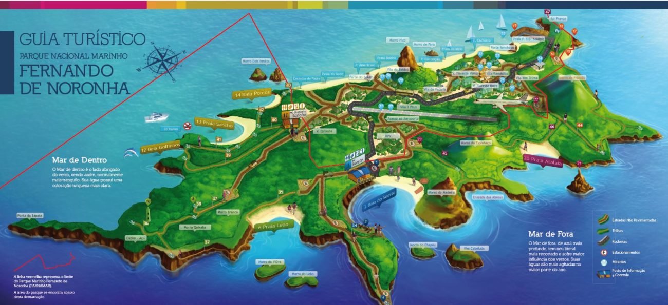 Mapa de Viajante Fernando de Noronha