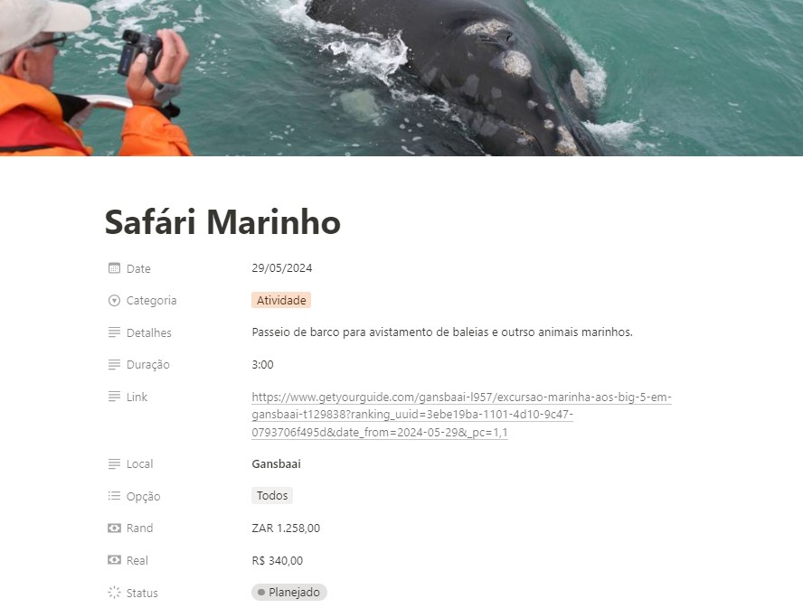 Atividades Roteiro Personalizado Mapa de Viajante