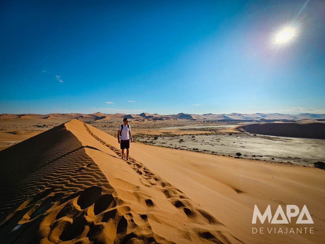 O que fazer Roteiro Namibia Sesriem Deadvlei Dead Valley Sossusvlei Sesriem Mapa de Viajante Big Daddy Dune Duna 45