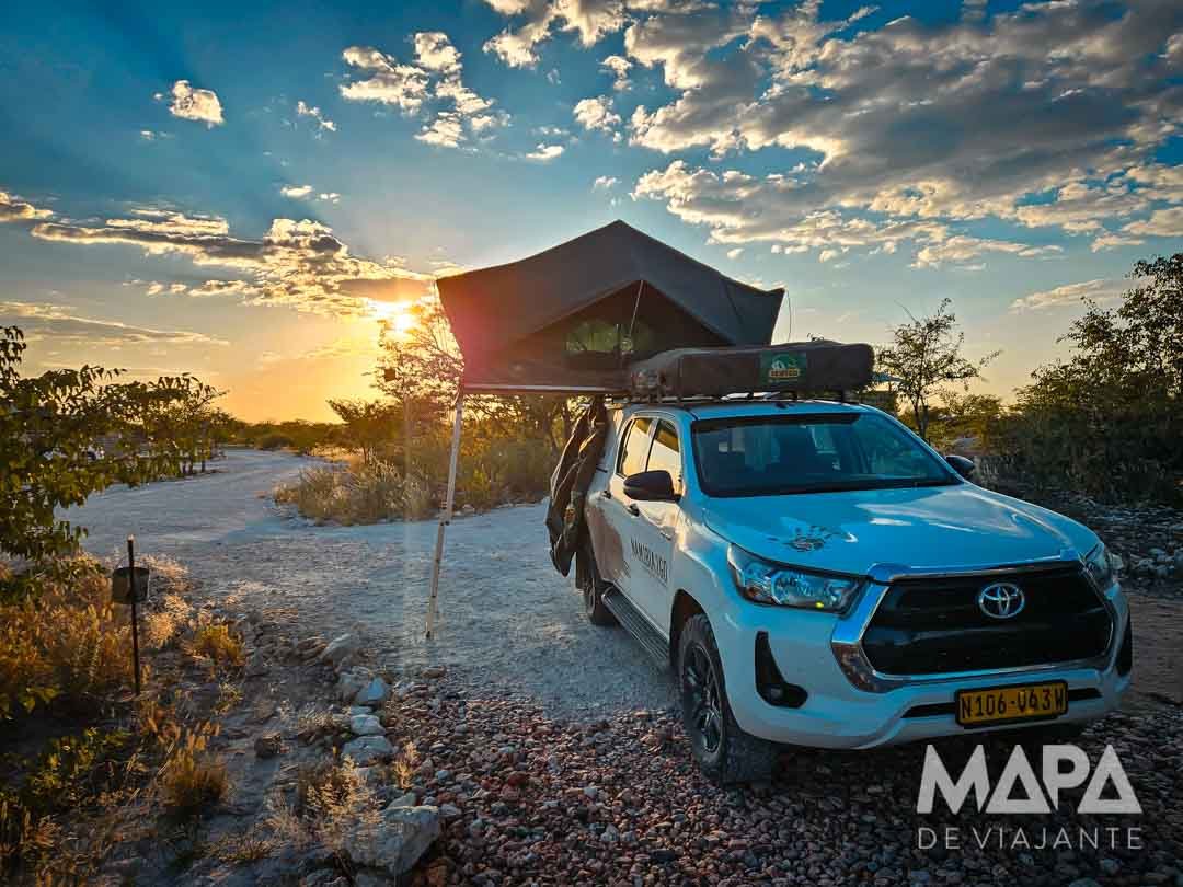 Como chegar dirigir onde ficar Namibia Camping Namibia2Go Carro 4x4
