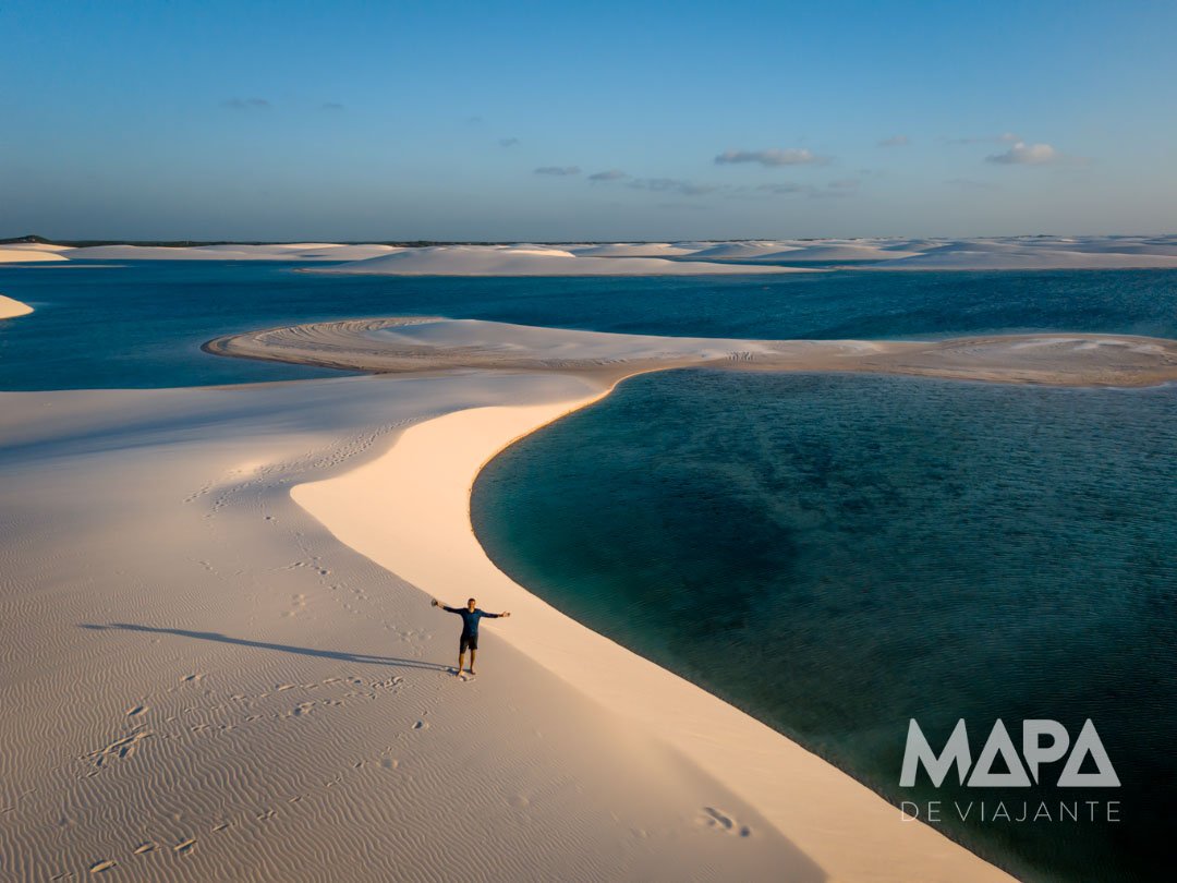 Lagoas Lençóis Maranhenses Drone vista aérea